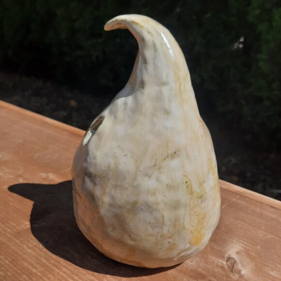 Handmade Ceramic Ghost Luminary Drop Artist Signed Allison Hilton Halloween Deco - Picture 3 of 8